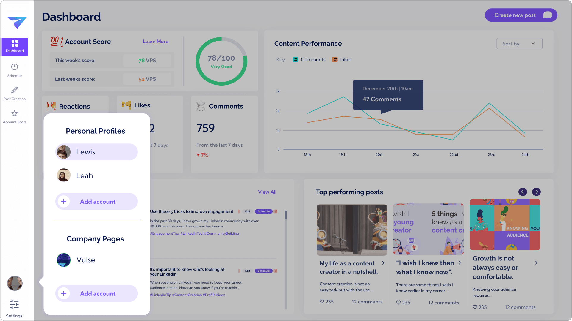 Vulse Content Feature