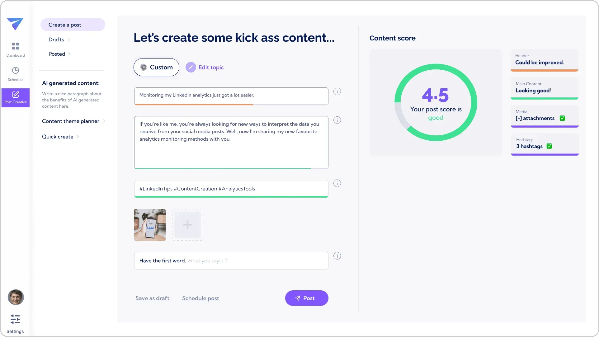 Vulse Content Feature